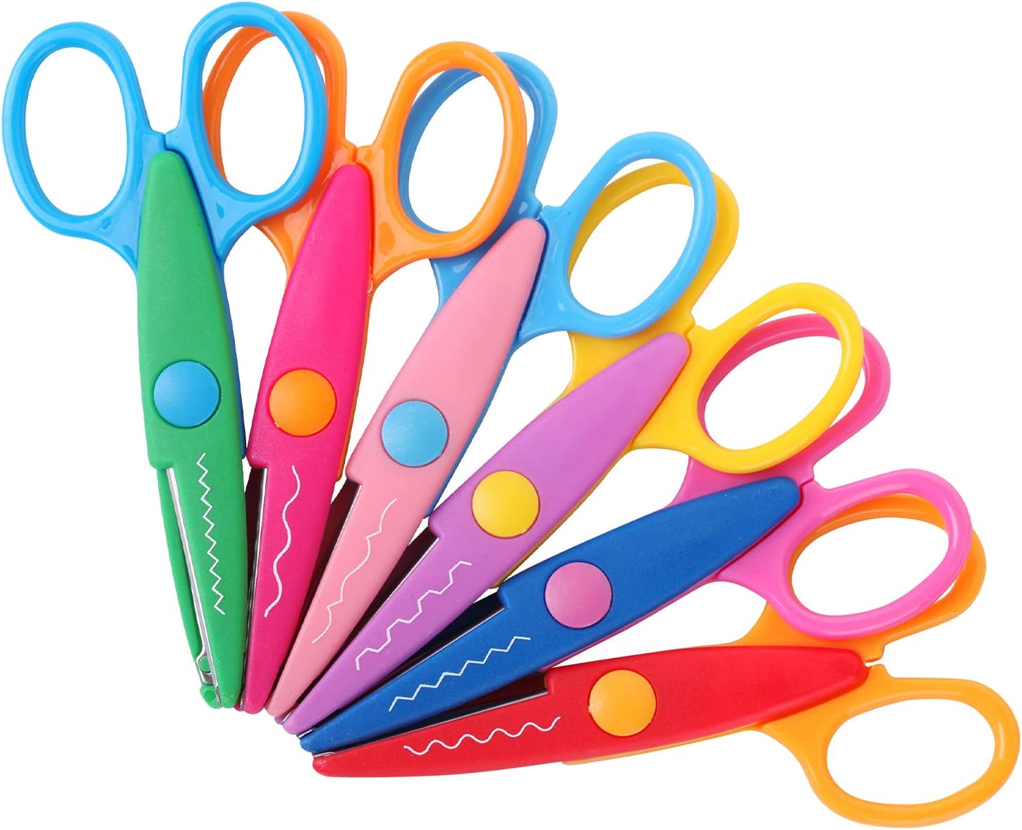 Mr. Pen- Craft Scissors Decorative Edge, 6 Pack, Bright Zig Zag Scissors | for Crafting, Scrapbookin