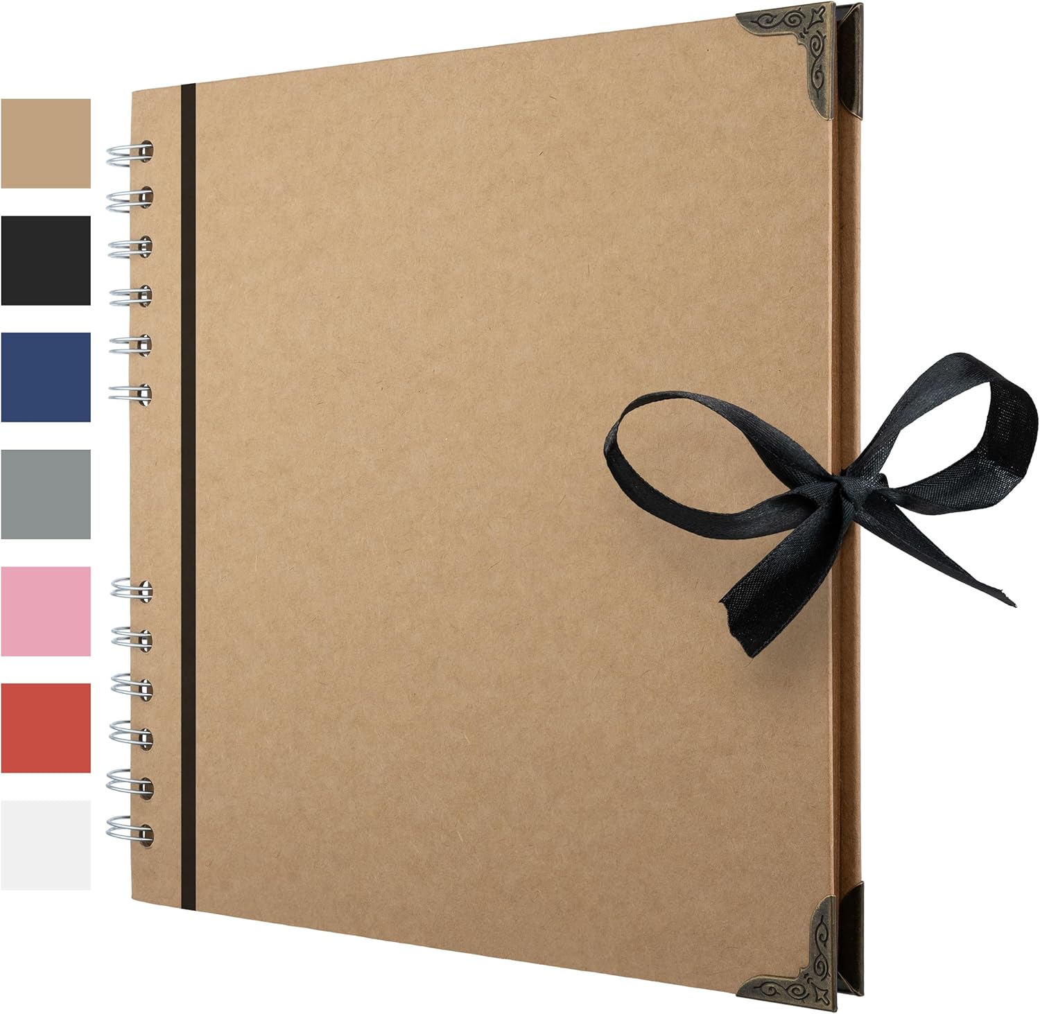Bstorify Scrapbook Album 60 Pages (8 x 8 Inch) Brown Thick 200gsm Kraft Paper, Photo Album Scrapbook