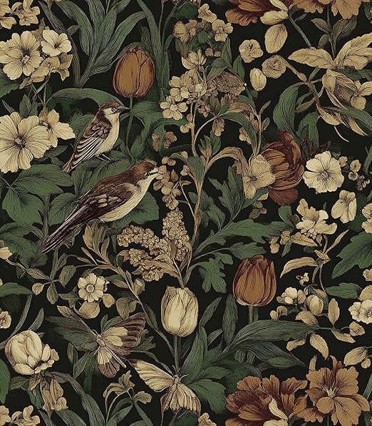vintage floral wallpaper erfoni peel and stick removable