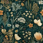 vintage floral wallpaper orainege peel and stick removable