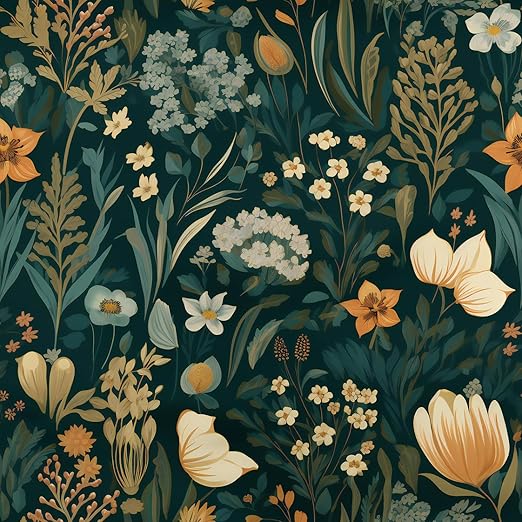 vintage floral wallpaper orainege peel and stick removable