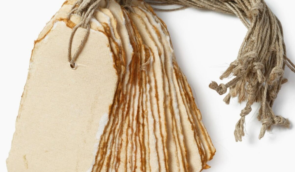 vintage deckle edge gift tags with string craft price tags