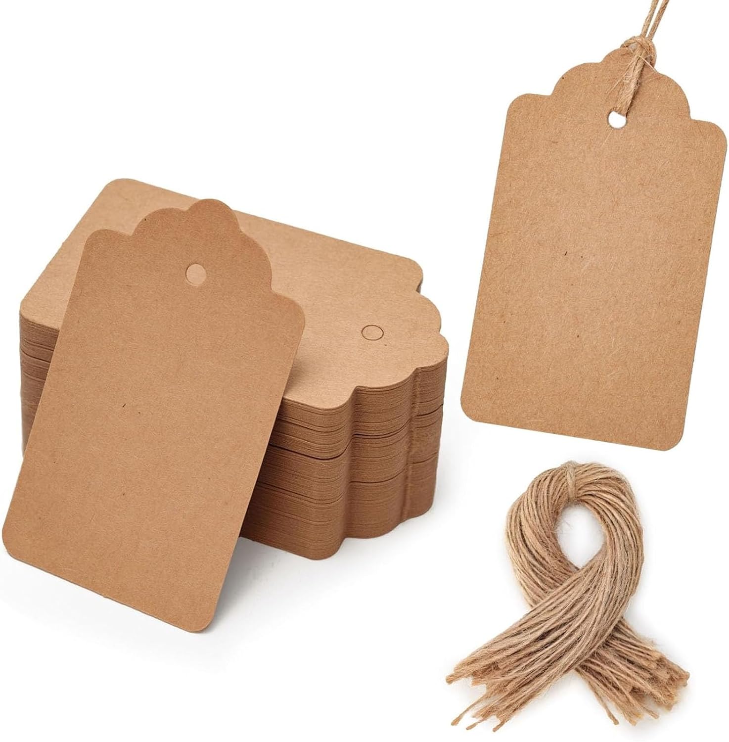 kraft paper hang tags with string vintage clothing tags