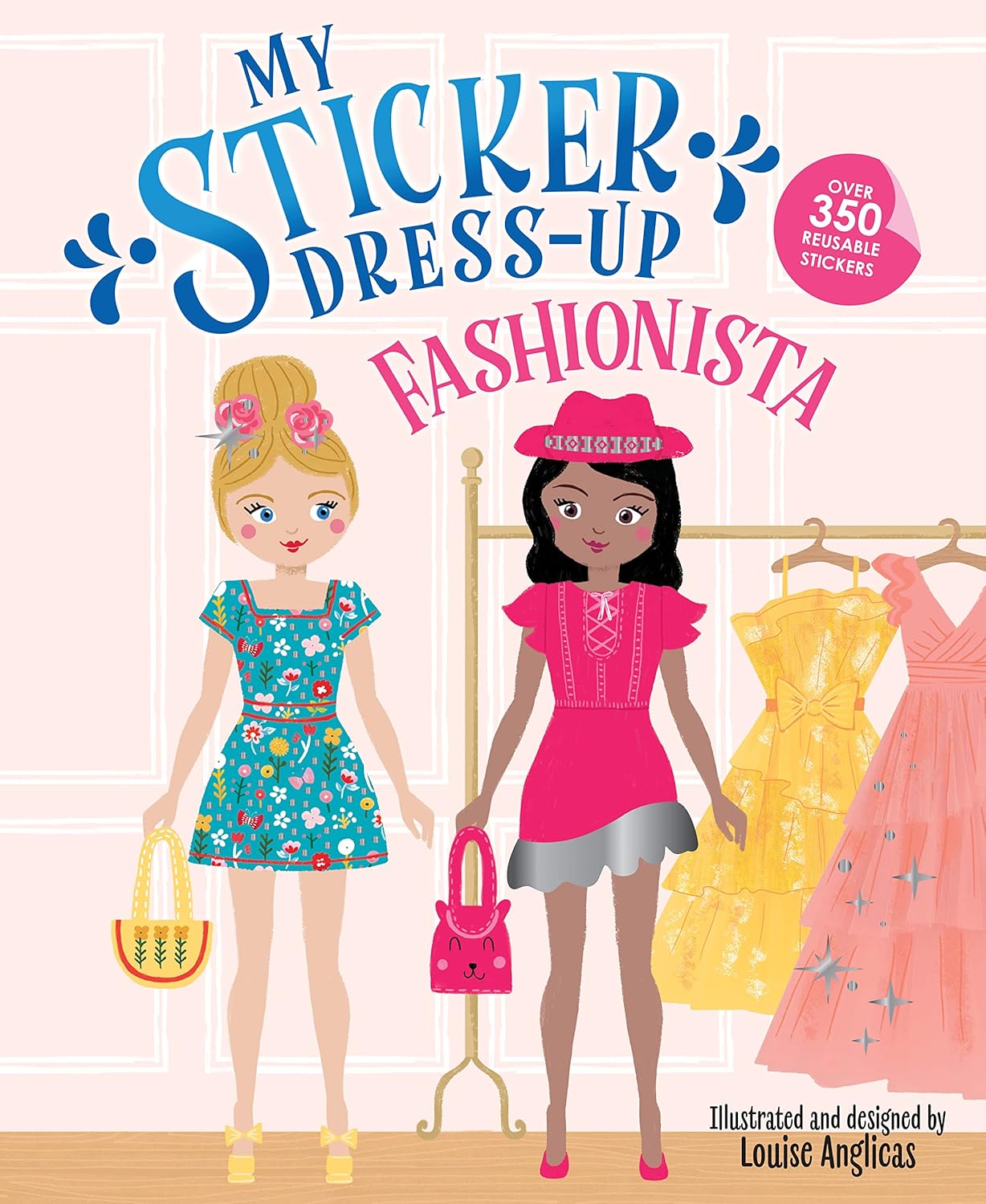 vintage paper doll fashionista reusable sticker book