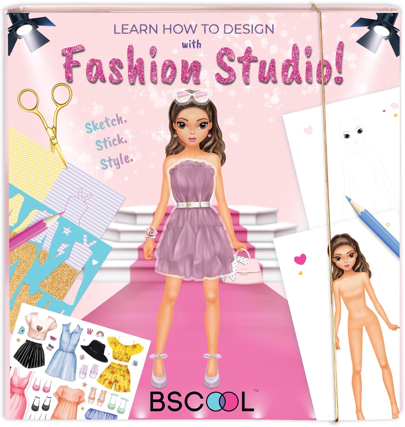 vintage paper doll fashion studio creativity book stickers