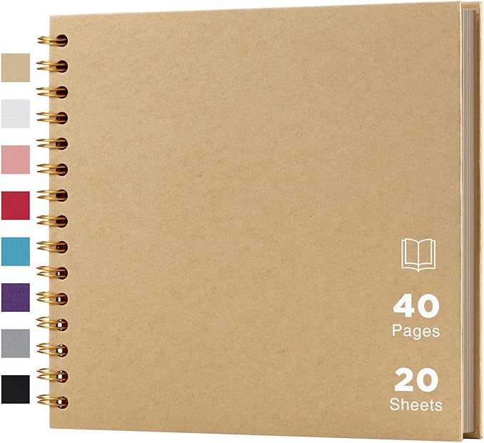 vintage scrapbook diy hardcover kraft paper album