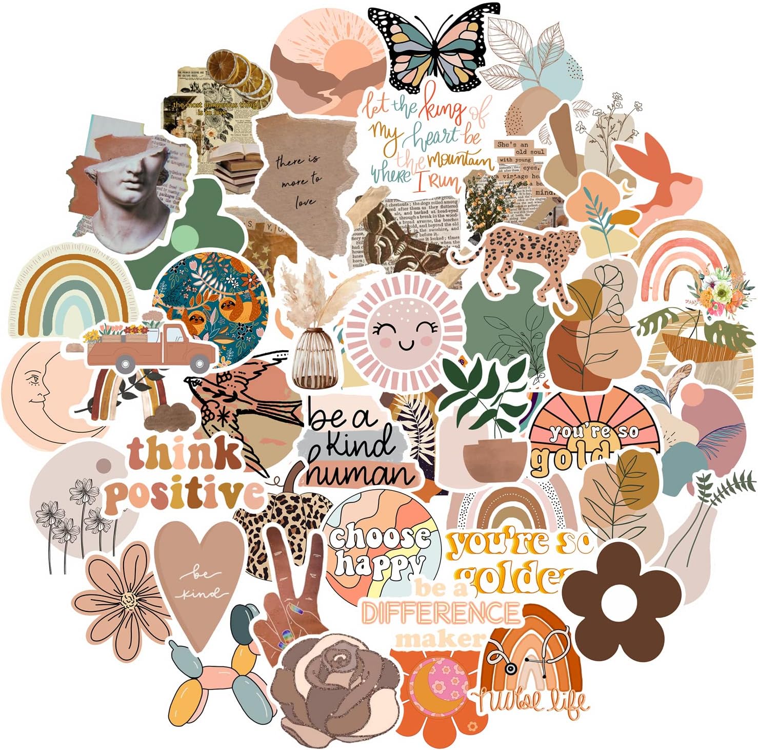 vintage aesthetic stickers for scrapbook journal