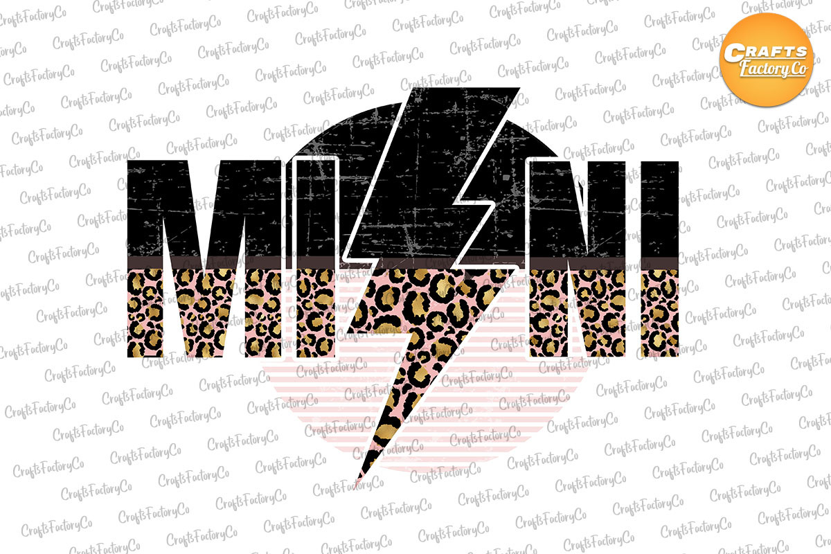 mini lightning bolt vintage sublimation designs leopard PNG