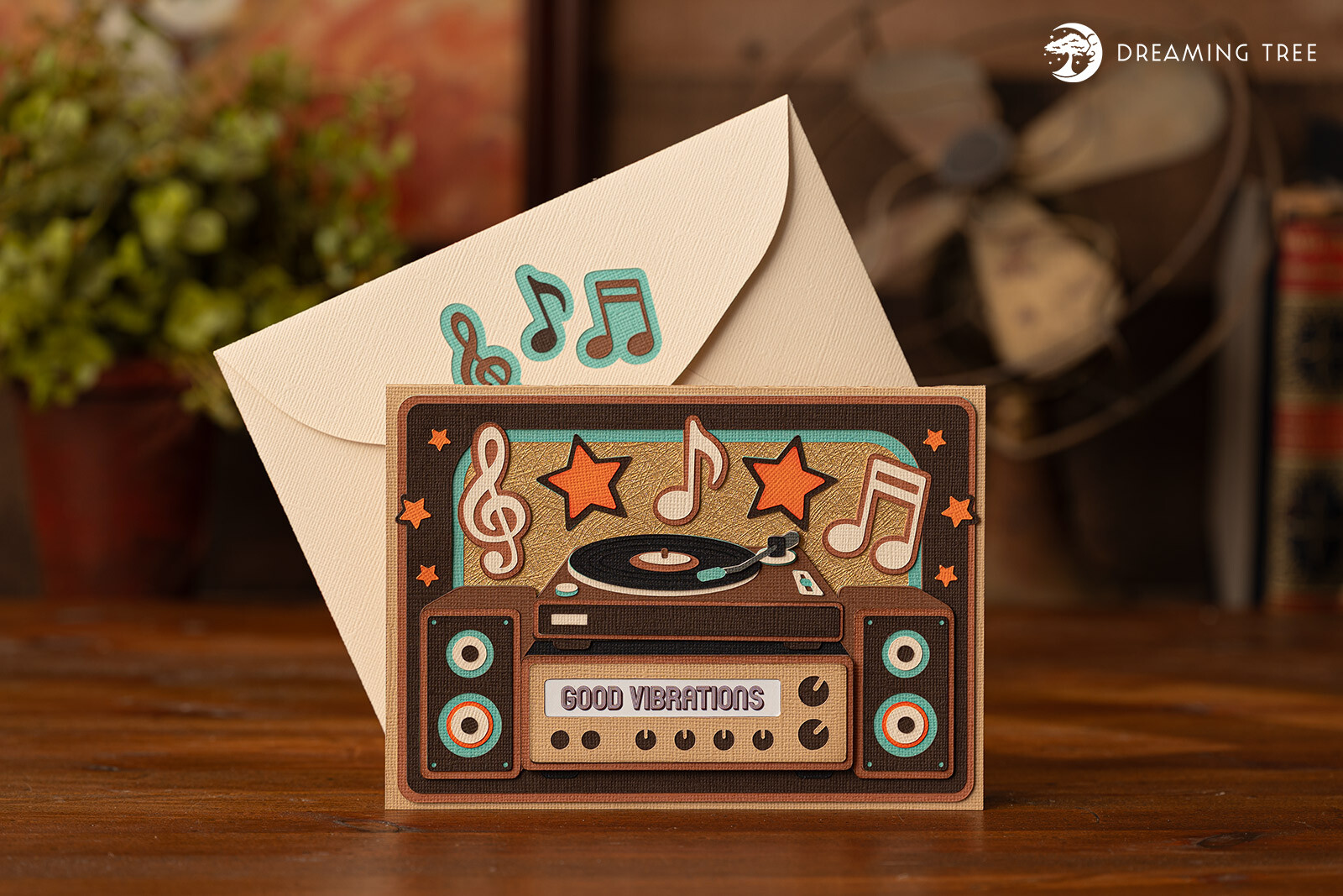 retro sound card svg vintage design