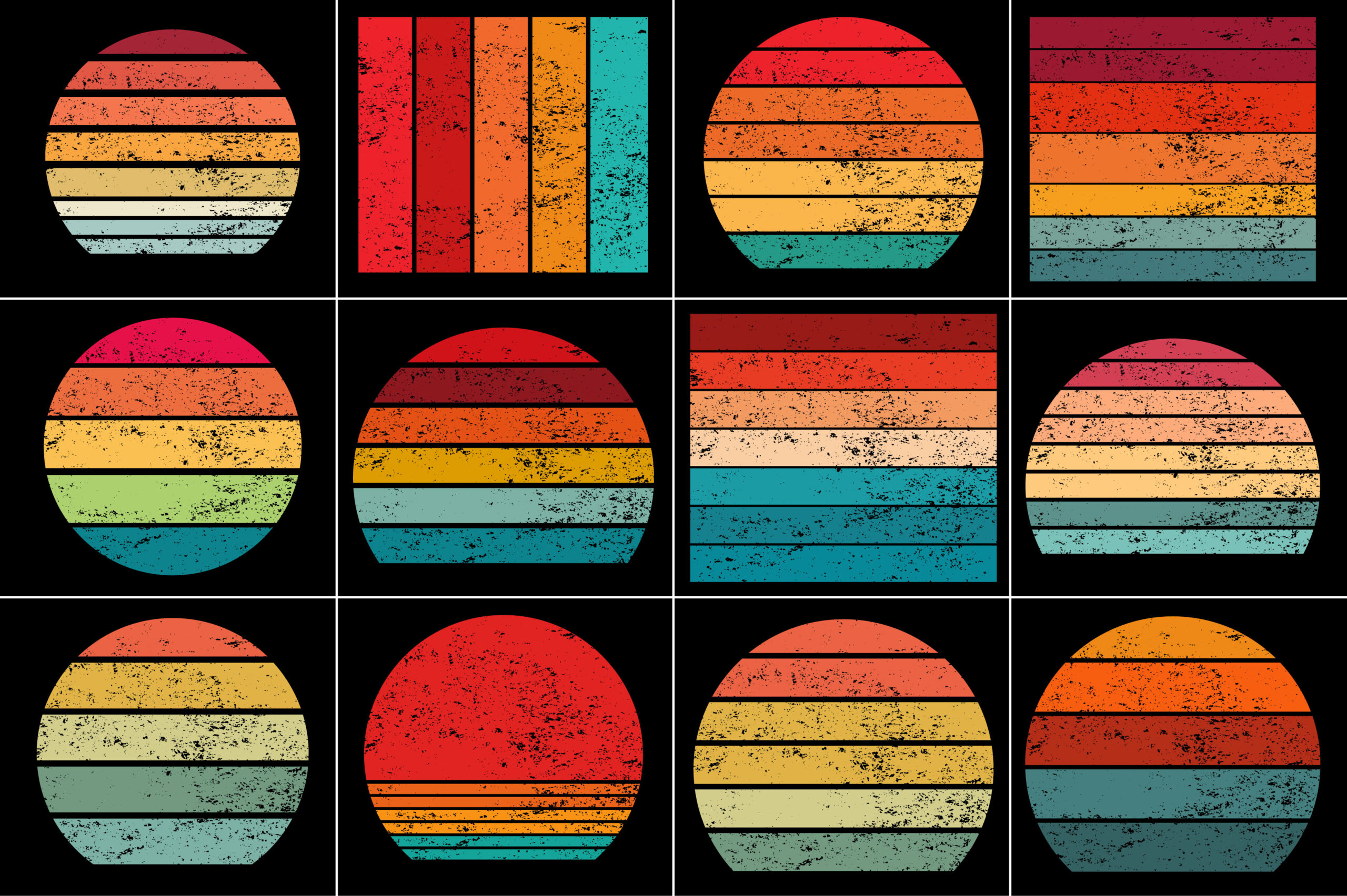 retro vintage sunset grunge background texture for 70s style prints