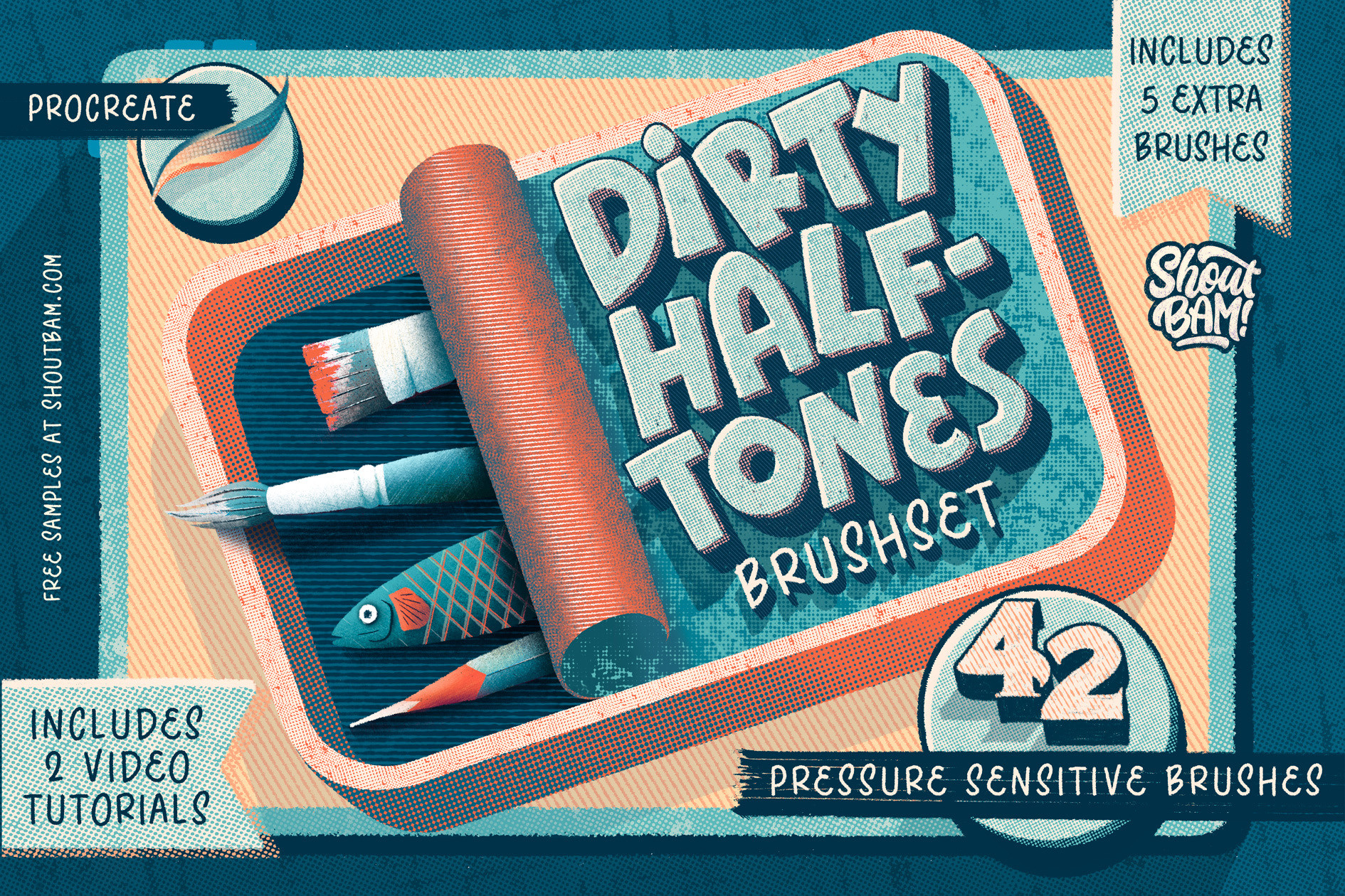 Dirty Halftones Brush Set