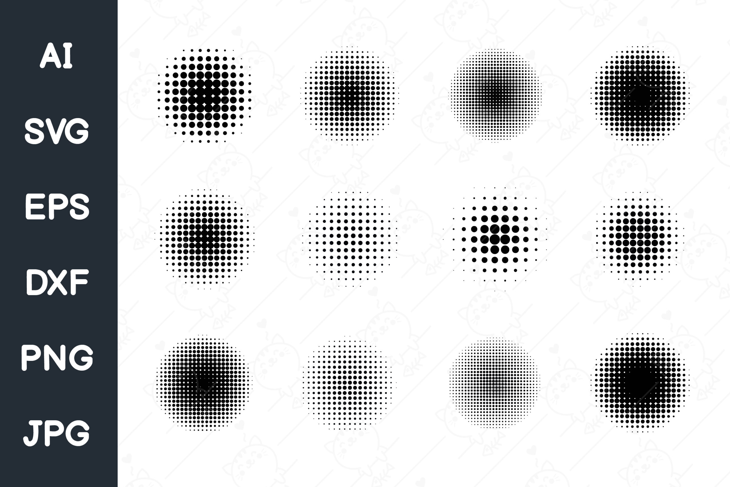 Pop Art Comic Style Circle Halftone
