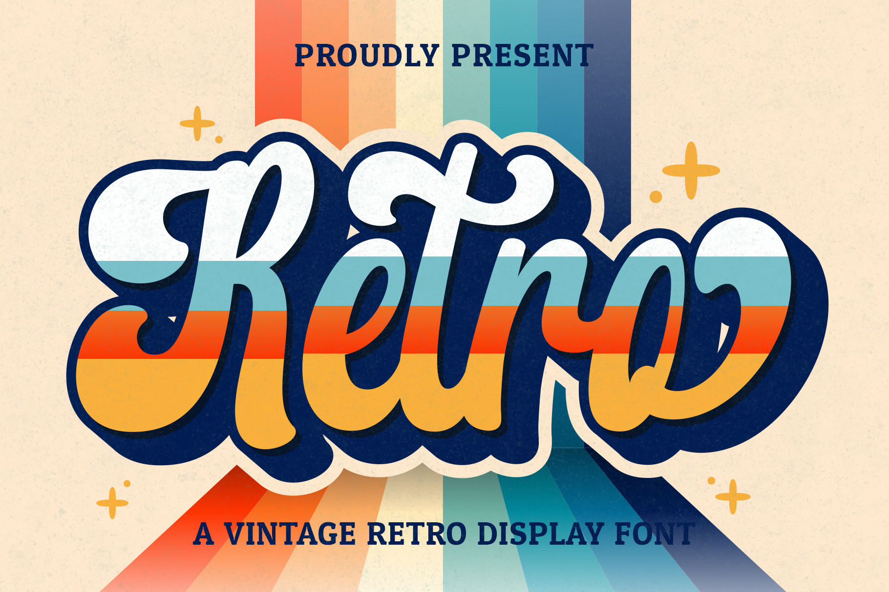 retro script handwritten font for vintage poster design
