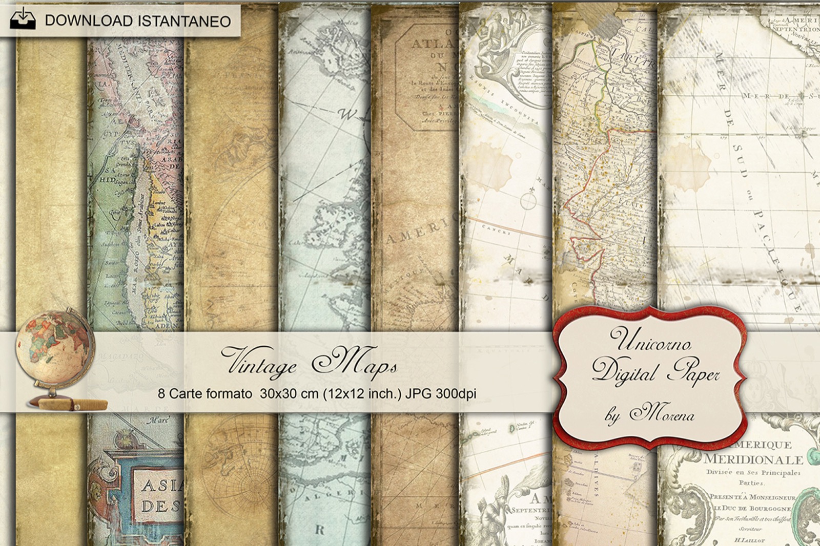 vintage maps scrapbook paper printable design