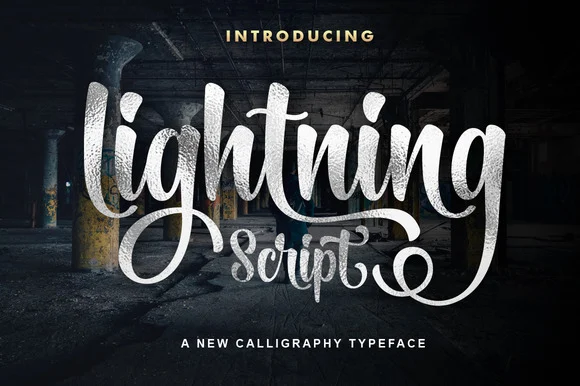 lightning script font