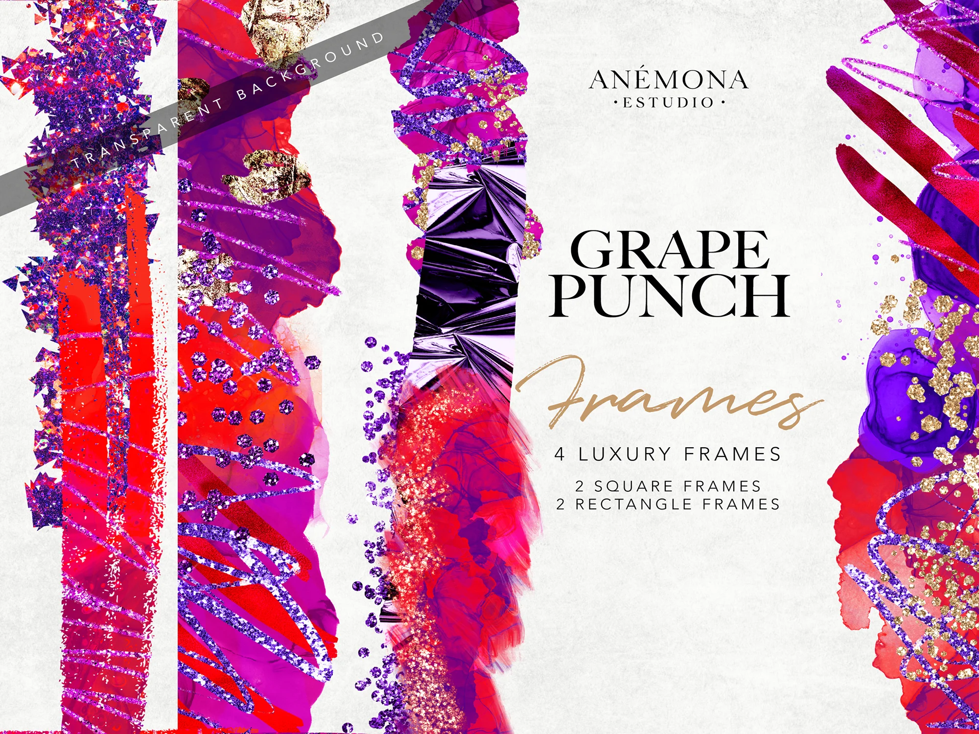 red and purple frames clipart