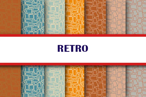 retro clipart set