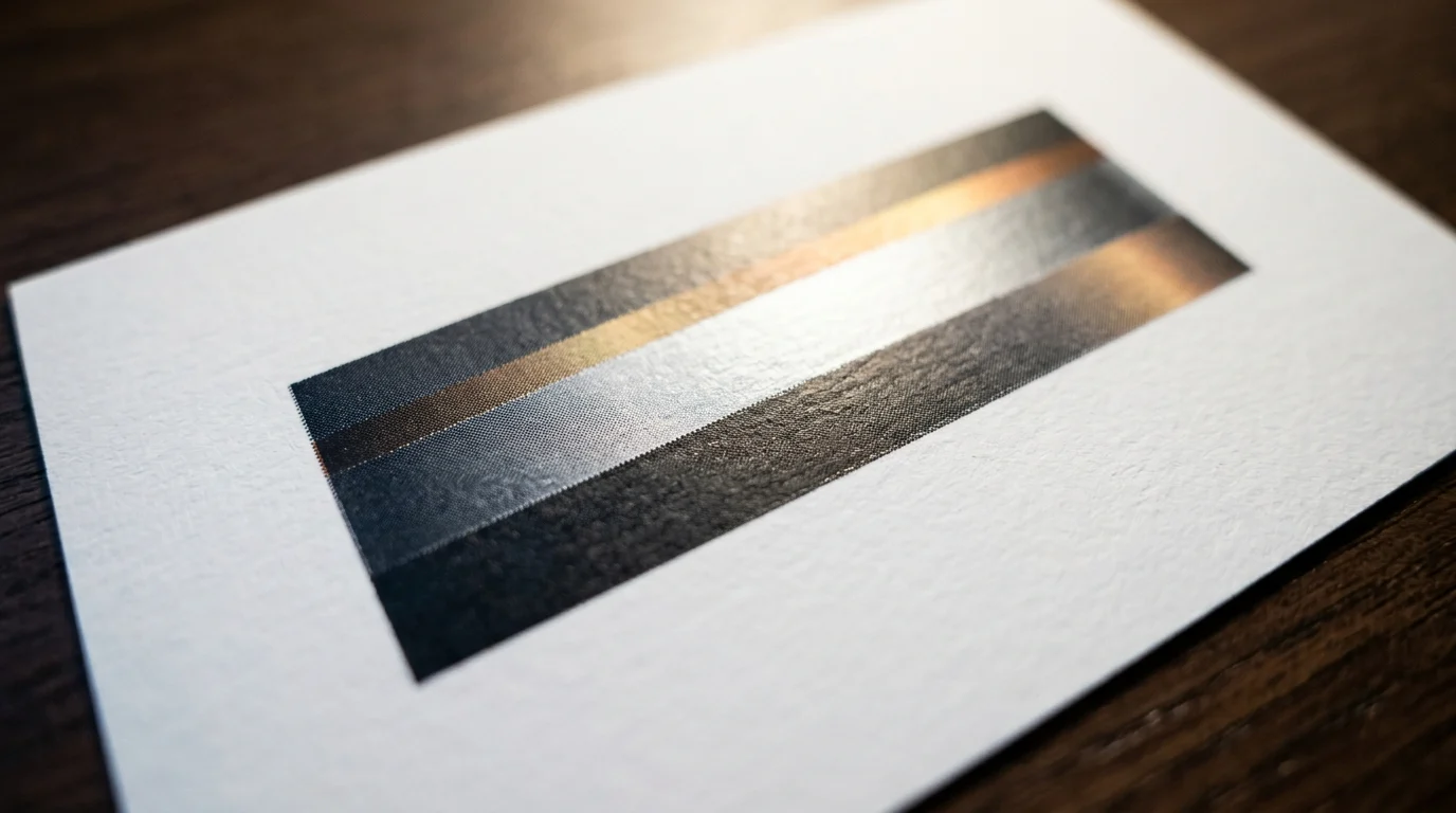 printed nine band chrome gradient ladder held close showing all steps still separated