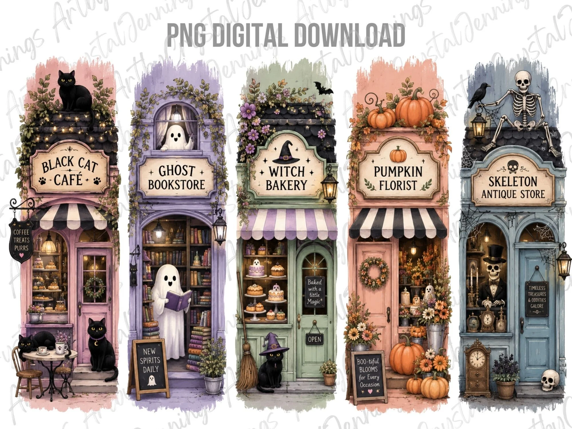 spooky halloween shop clipart png