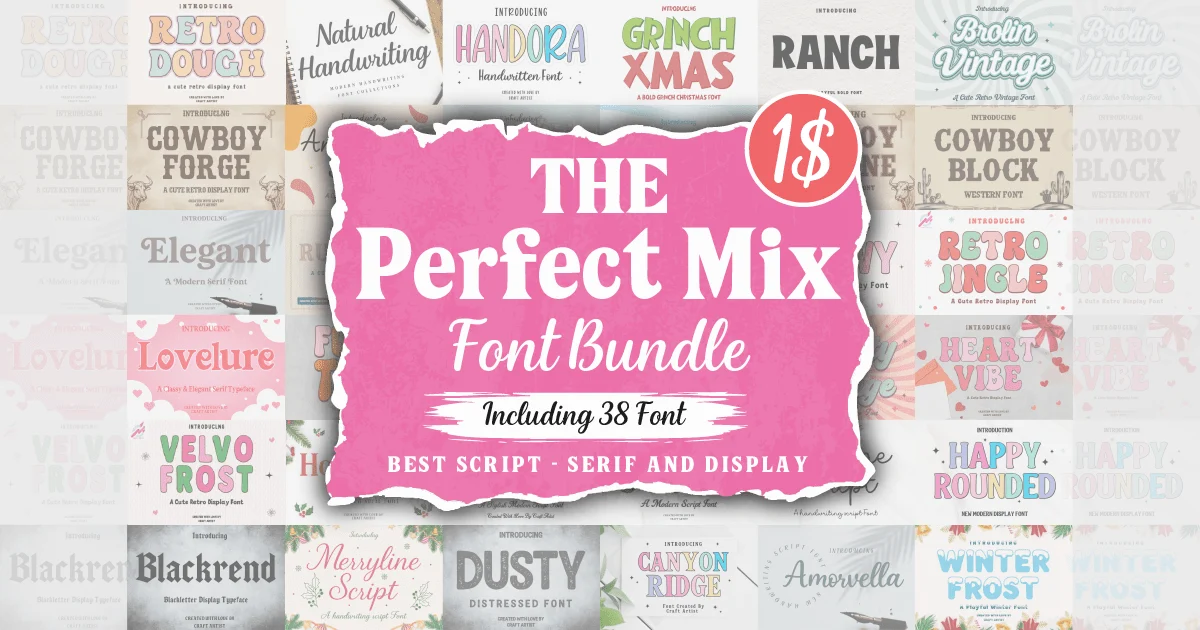 the perfect mix font bundle